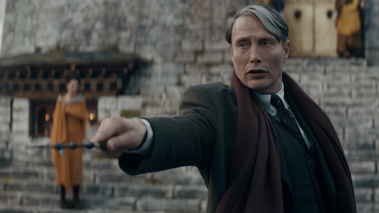 Mads Mikkelsen como Geller Grindelwald en 'Animales Fantásticos: Los secretos de Dumbledore'