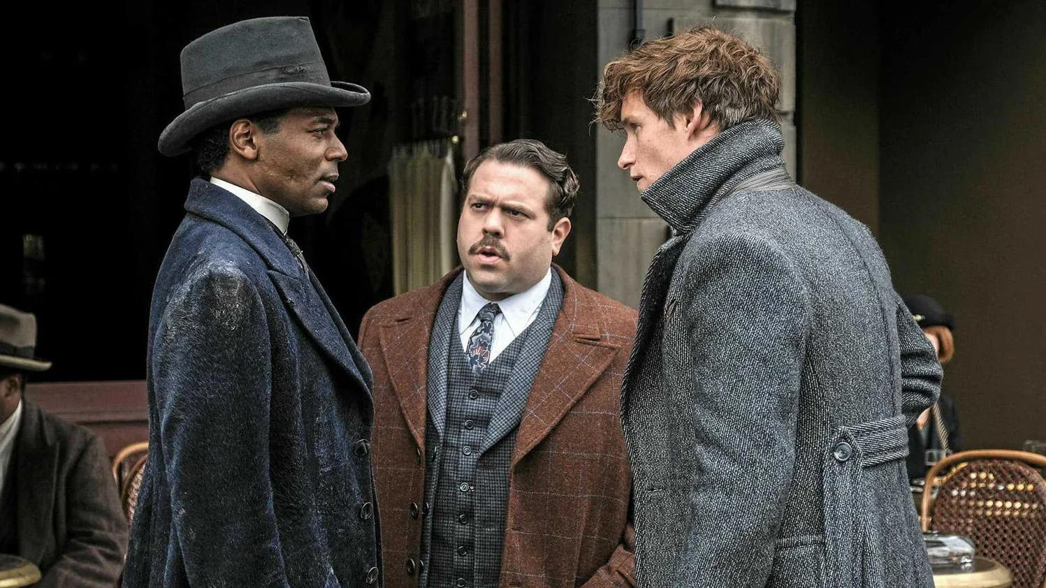 Yusuf Kama, Jacob Kowalski y Newt Scamander en 'Animales Fantásticos' Yusuf Kama, Jacob Kowalski y Newt Scamander en 'Animales Fantásticos'