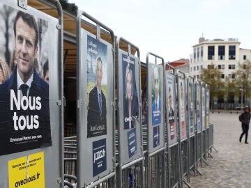 Carteles electorales en Montpellier