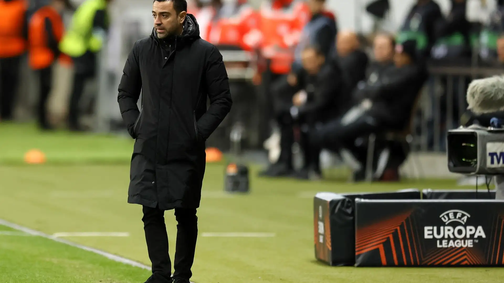 Xavi Hernández durante el partido contra el Eintracht Frankfurt Xavi Hernández durante el partido contra el Eintracht Frankfurt