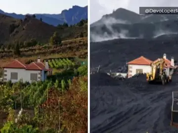 Antes y después de la isla de La Palma