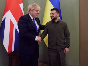 Boris Johnson y Volodímir Zelenski Boris Johnson y Volodímir Zelenski