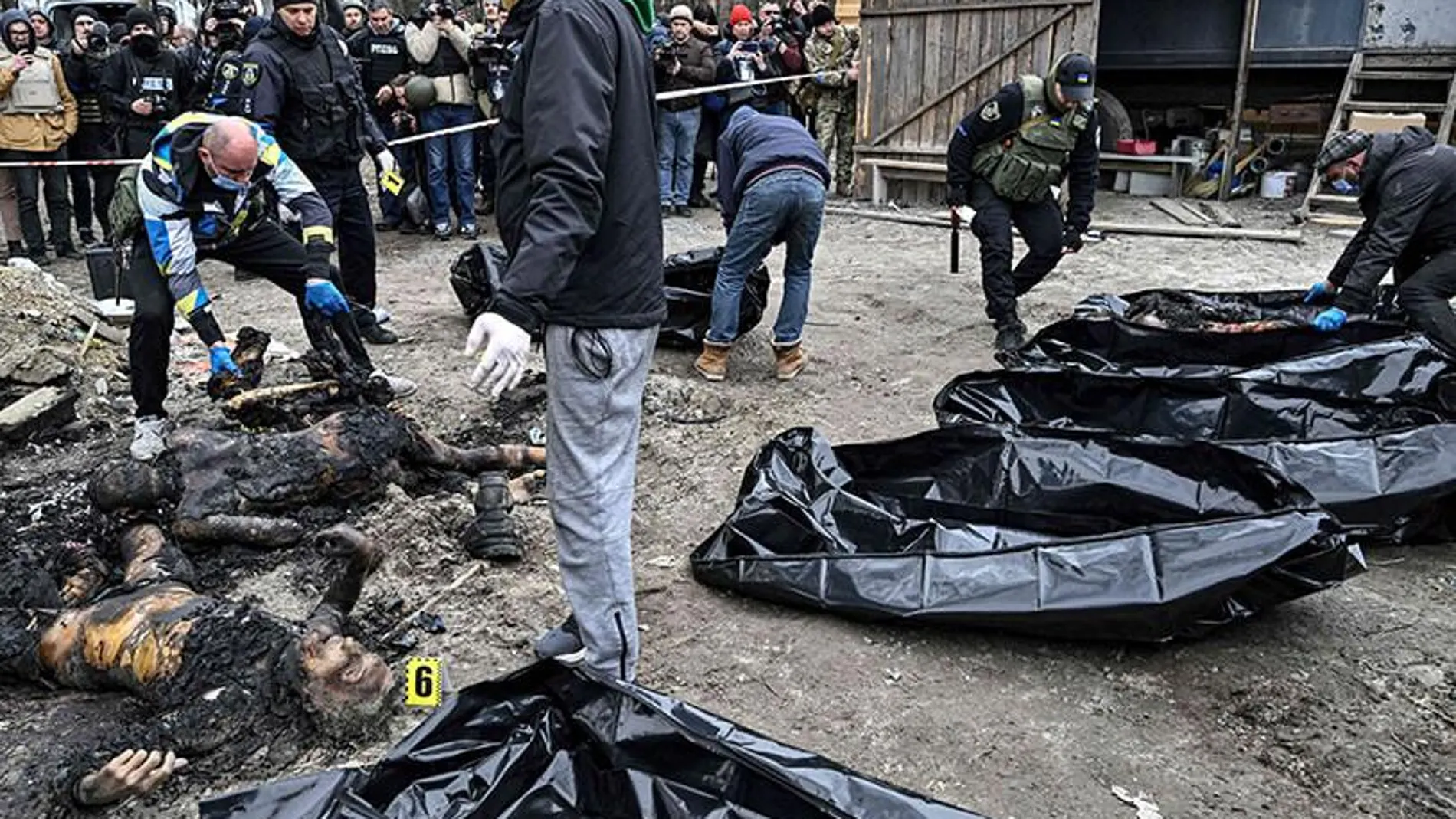 Una nueva fosa común sale a la luz con cadáveres de soldados rusos