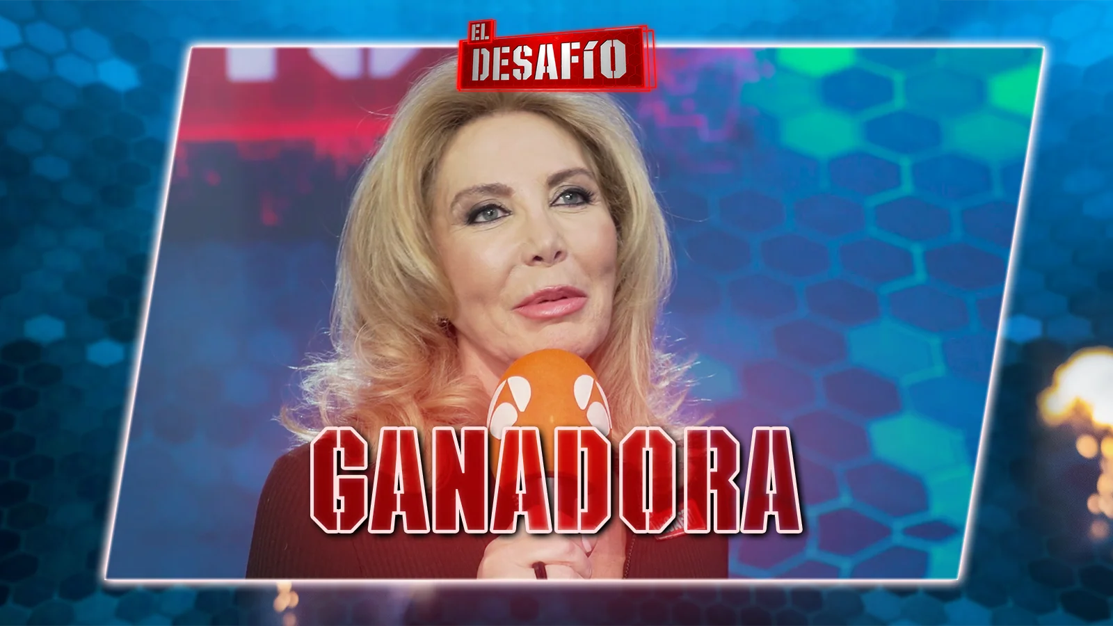 La concursante se muestra muy orgullosa de su tiempo en la prueba estrella del programa. 