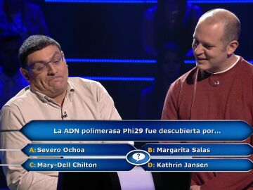 ¿Será Margarita Salas? Juan Manuel tiene un pálpito por 50.000 euros en ‘¿Quién quiere ser millonario?’