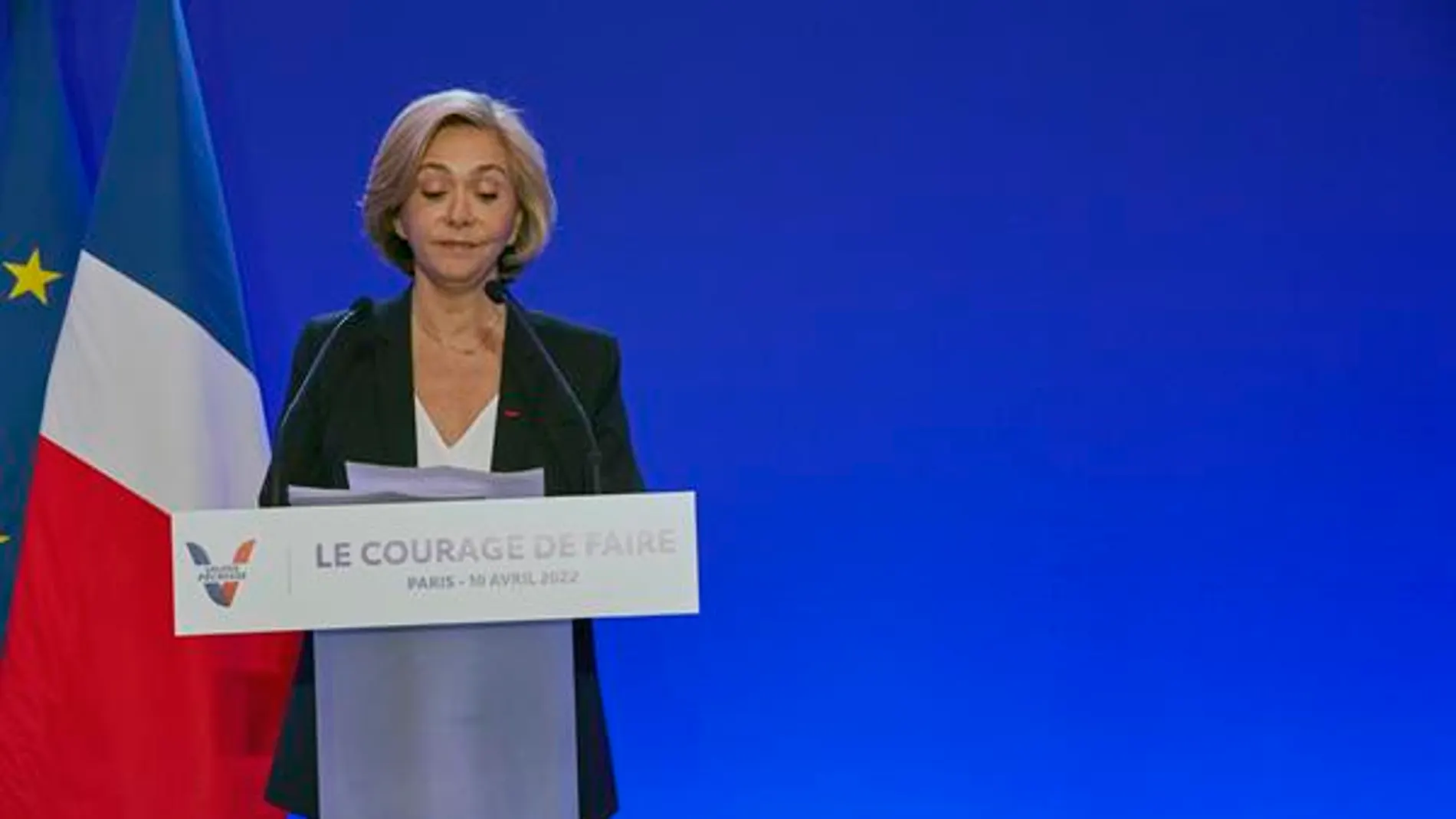 La candidata presidencial de Los Republicanos, Valérie Pécresse.