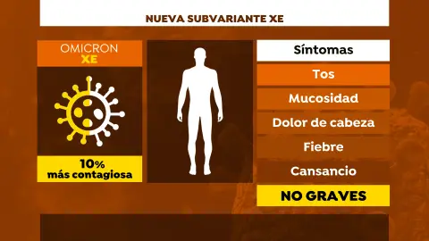 Estos son los síntomas de la nueva variante XE del coronavirus Estos son los síntomas de la nueva variante XE del coronavirus