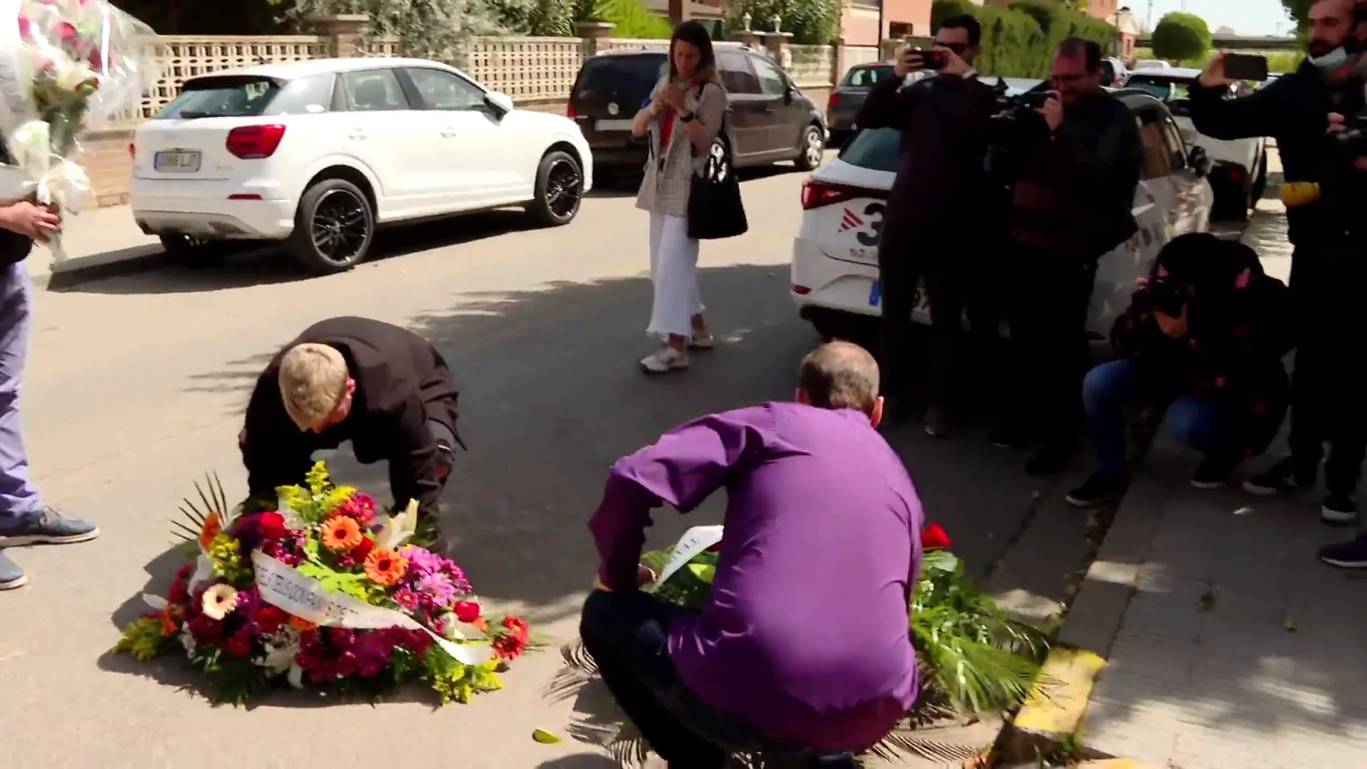 Homenaje al taxista asesinado en Lleida Homenaje al taxista asesinado en Lleida