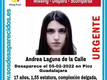 Chica de 17 años desaparecida en Pioz, Guadalajara Chica de 17 años desaparecida en Pioz, Guadalajara