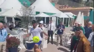 Djokovic se marca un rondo con Nemyar y Verrati en Montecarlo Djokovic se marca un rondo con Nemyar y Verrati en Montecarlo