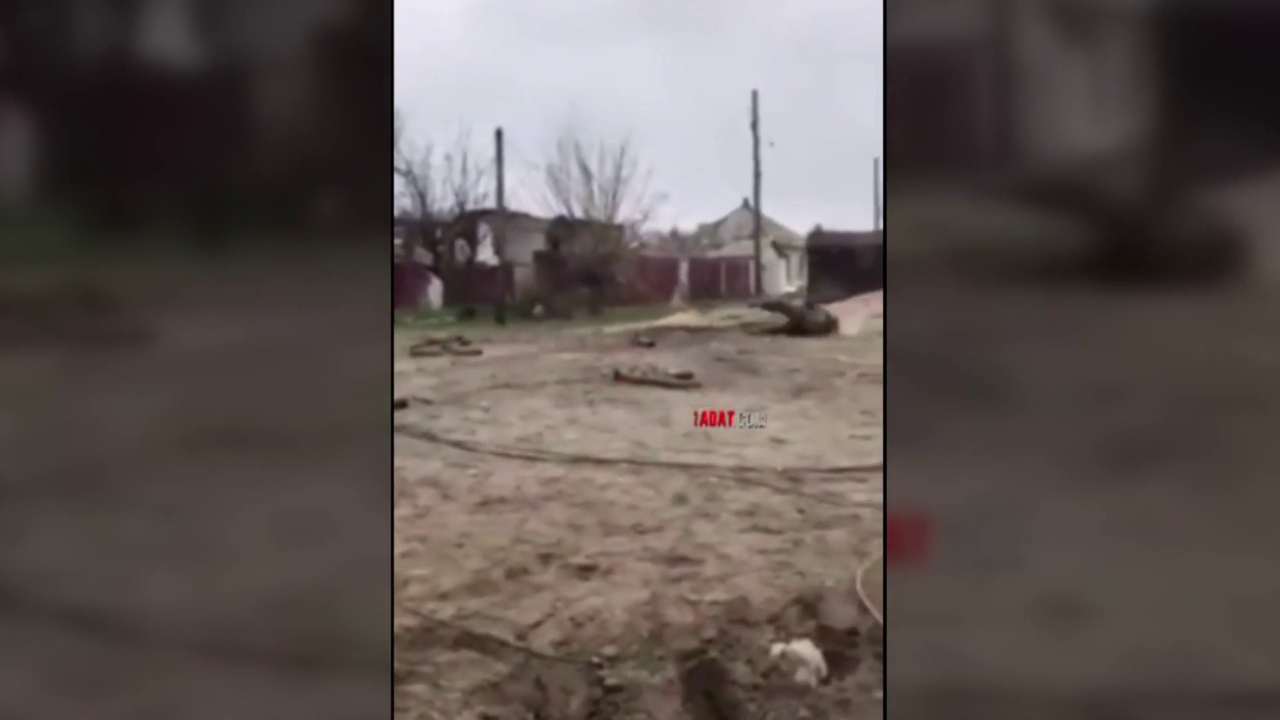 The moment a Russian soldier is shot at in Donbass