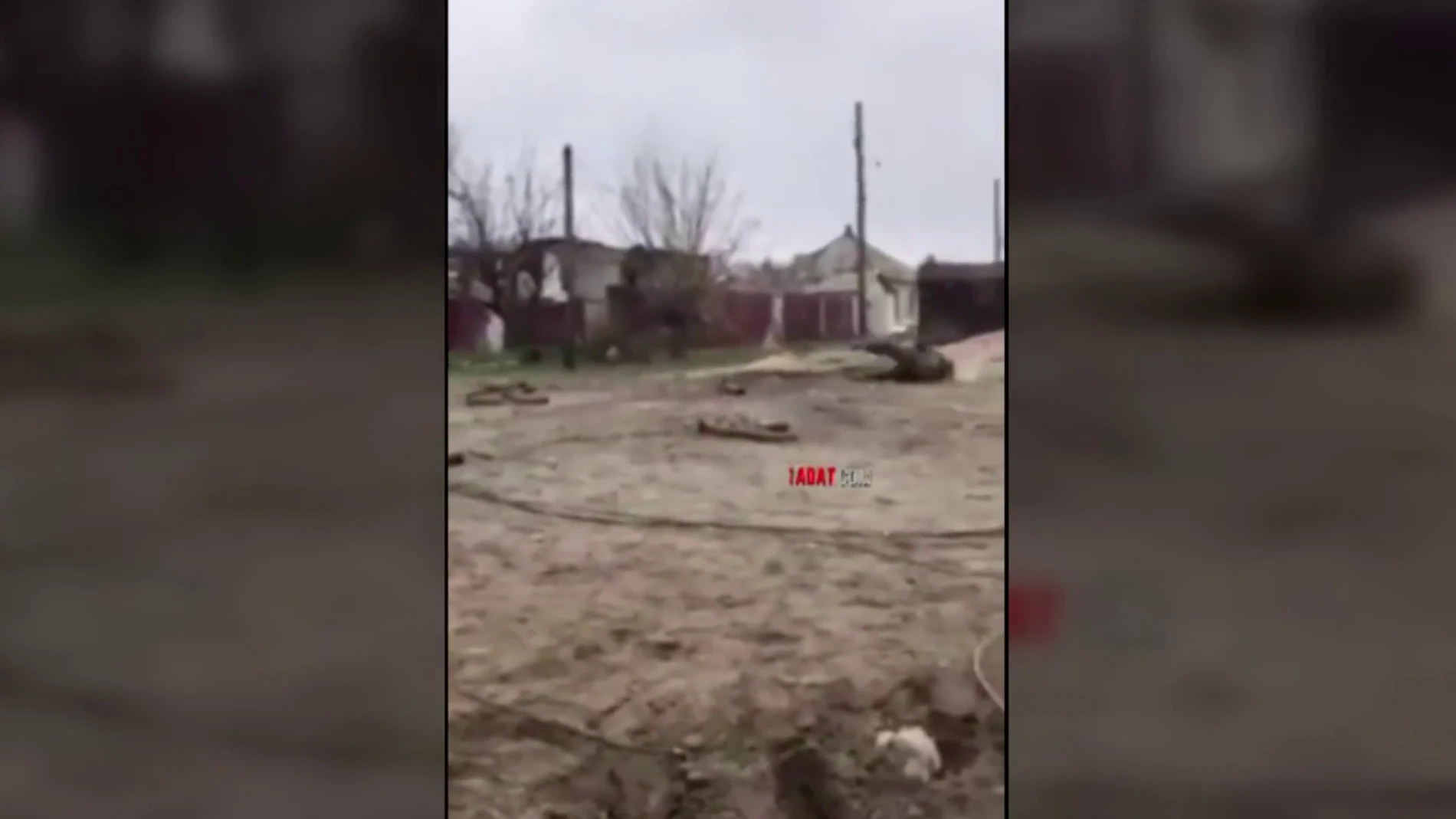 Las imágenes del duro momento en que un soldado ruso es alcanzado por los disparos