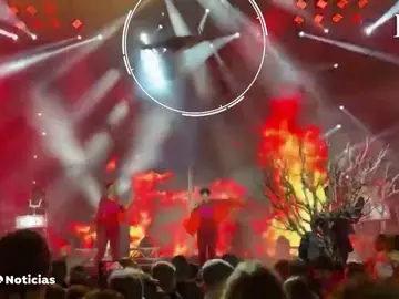 Herido un integrante de la orquesta Olympus mientras realizaba acrobacias en el escenario Herido un integrante de la orquesta Olympus mientras realizaba acrobacias en el escenario