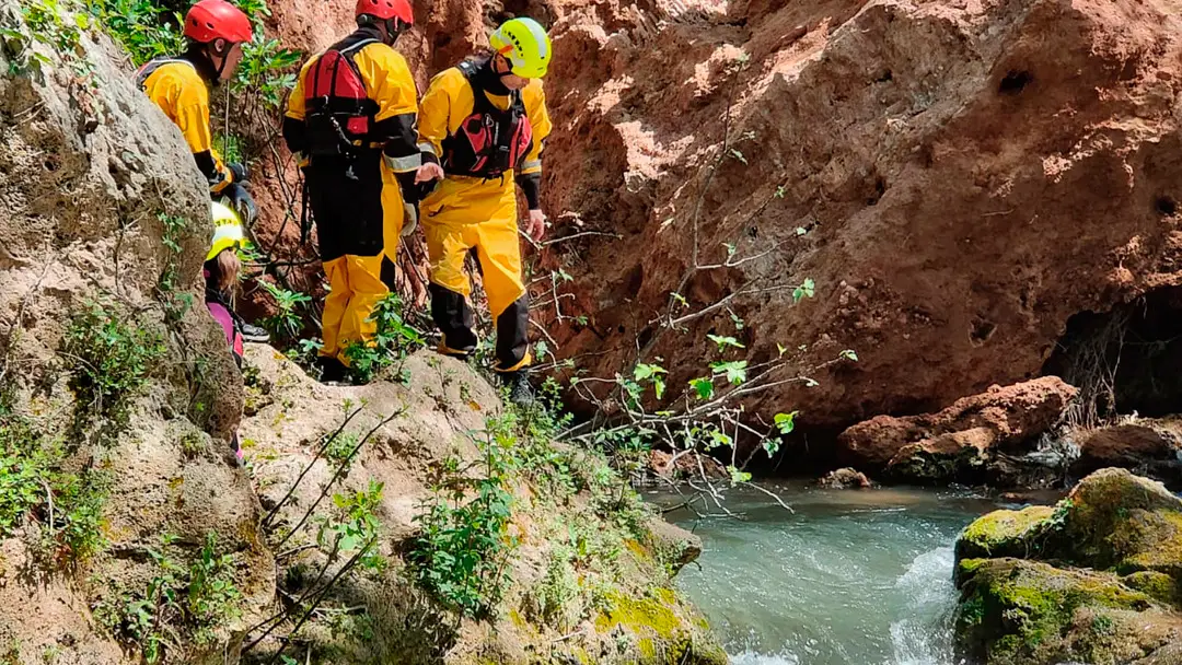 Miembros del Grupo de Rescate en Altura GERA del Consorcio de Bomberos de Valencia Miembros del Grupo de Rescate en Altura GERA del Consorcio de Bomberos de Valencia