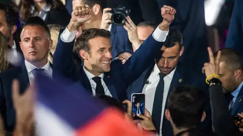 Emmanuel Macron, en la noche electoral Emmanuel Macron, en la noche electoral