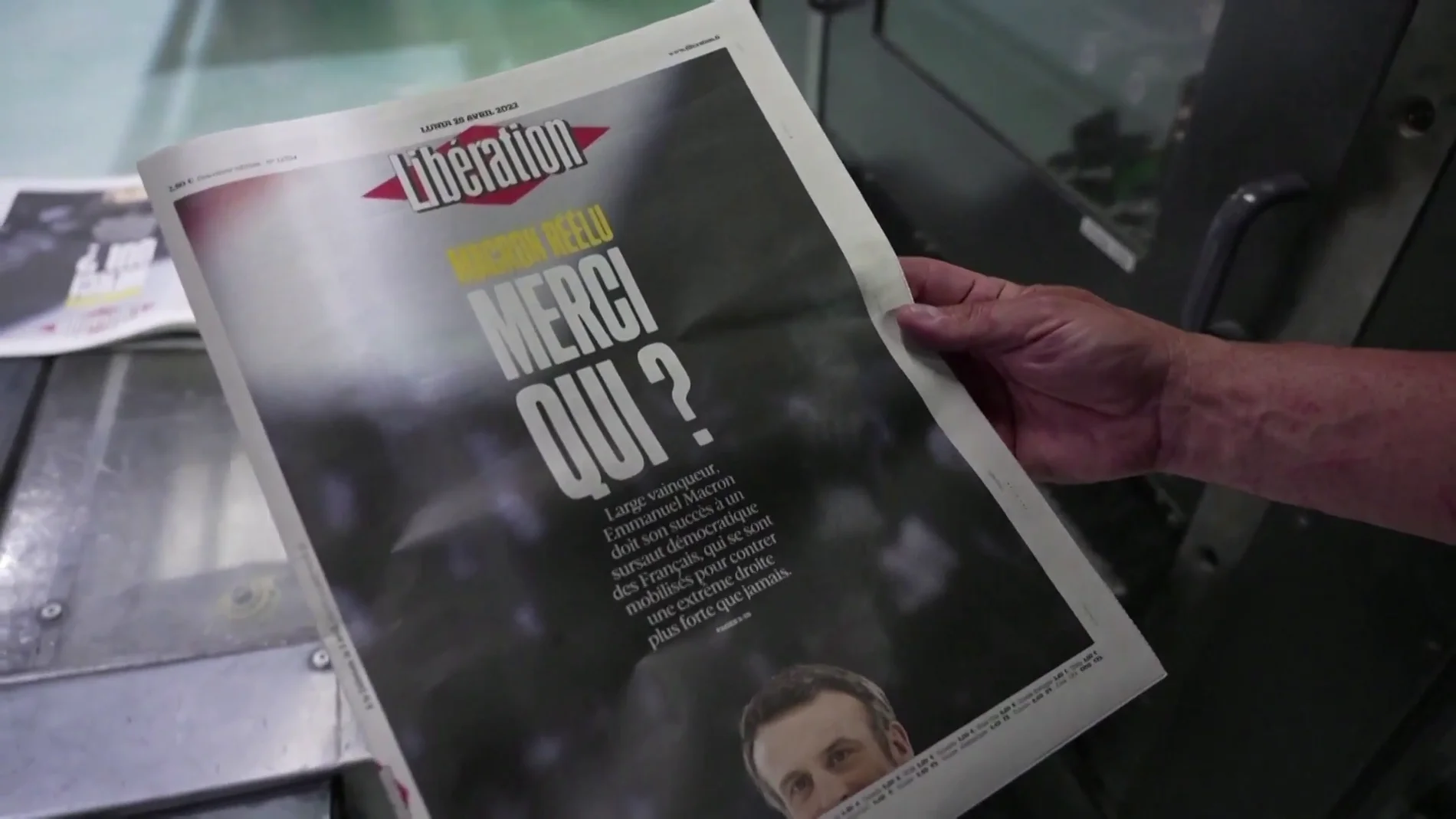 El periódico francés 'Libération' reflexiona tras los resultados electorales: "Macron reelegido: ¿Gracias a quién?