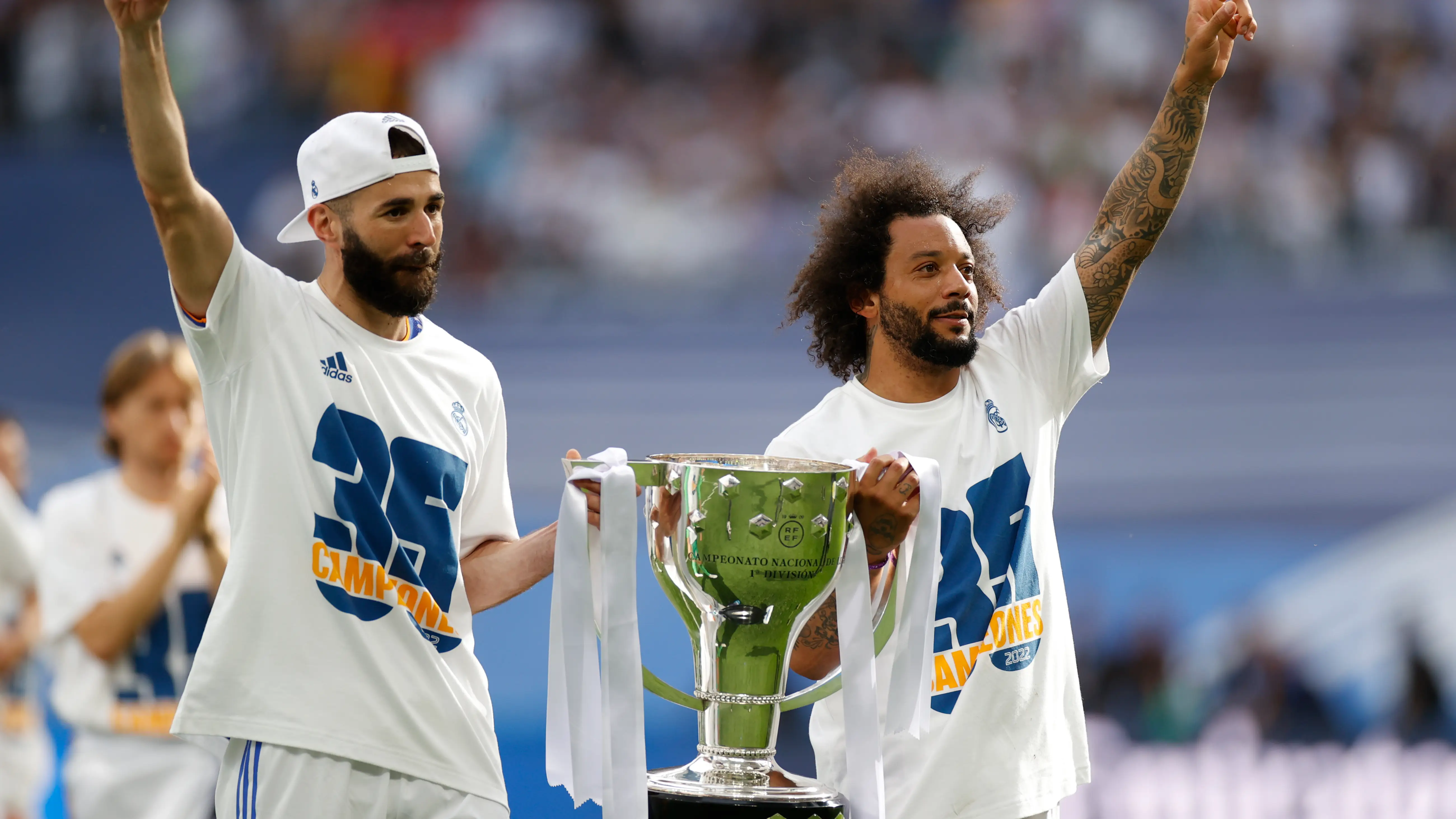 Marcelo supera a Gento como el jugador del Real Madrid con m&aacute;s t&iacute;tulos de la historia
