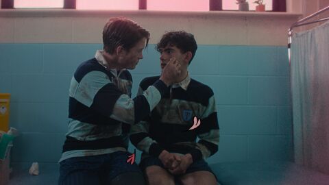 Joe Locke y Kit Connor como Charlie Spring y Nick Nelson en 'Heartstopper'