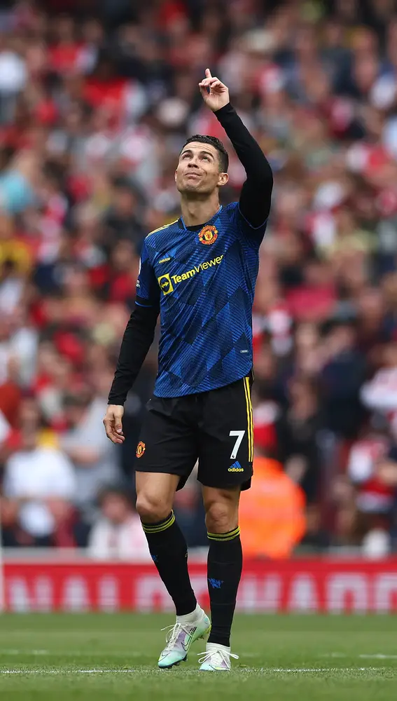 Cristiano Ronaldo durante un partido con el Manchester