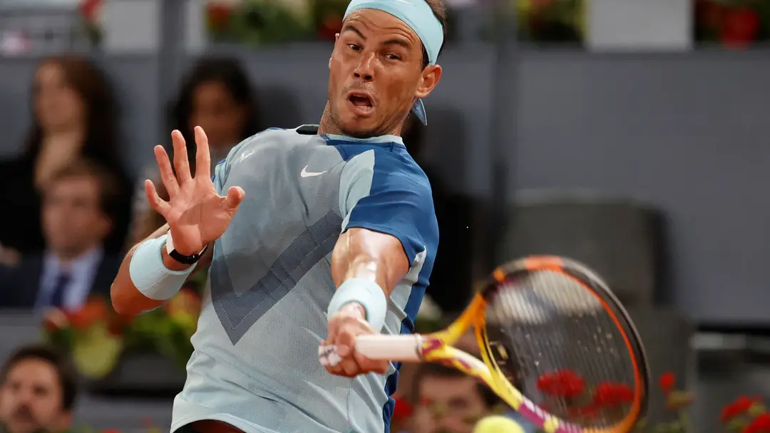 Rafa Nadal durante su partido contra Kecmanovic Mutua Madrid Open