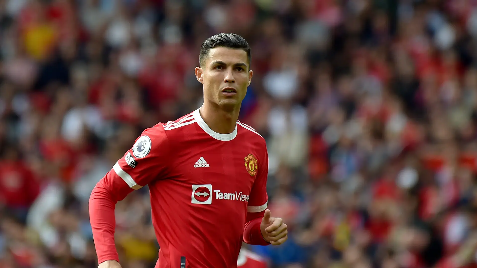 Cristiano Ronaldo durante un partido con el Manchester