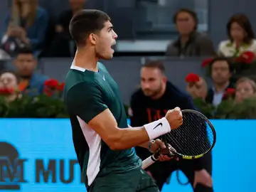 Carlos Alcaraz, en el choque ante Norrie Carlos Alcaraz, en el choque ante Norrie