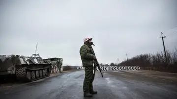 Soldado ruso en Mariúpol