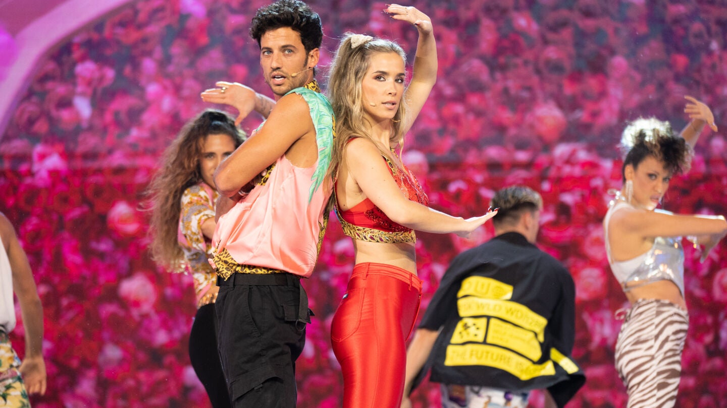 La espectacular transformación de María Pombo en Rosalía junto a Jorge Brazalez como J Balvin en ‘El Desafío’