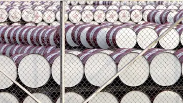 Imagen de archivo de barriles de petróleo