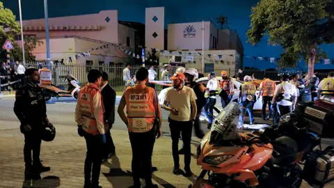 Imagen del lugar del ataque con arma blanca en Israel Imagen del lugar del ataque con arma blanca en Israel