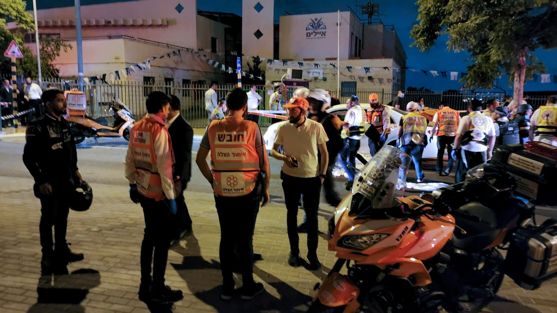 Imagen del lugar del ataque con arma blanca en Israel
