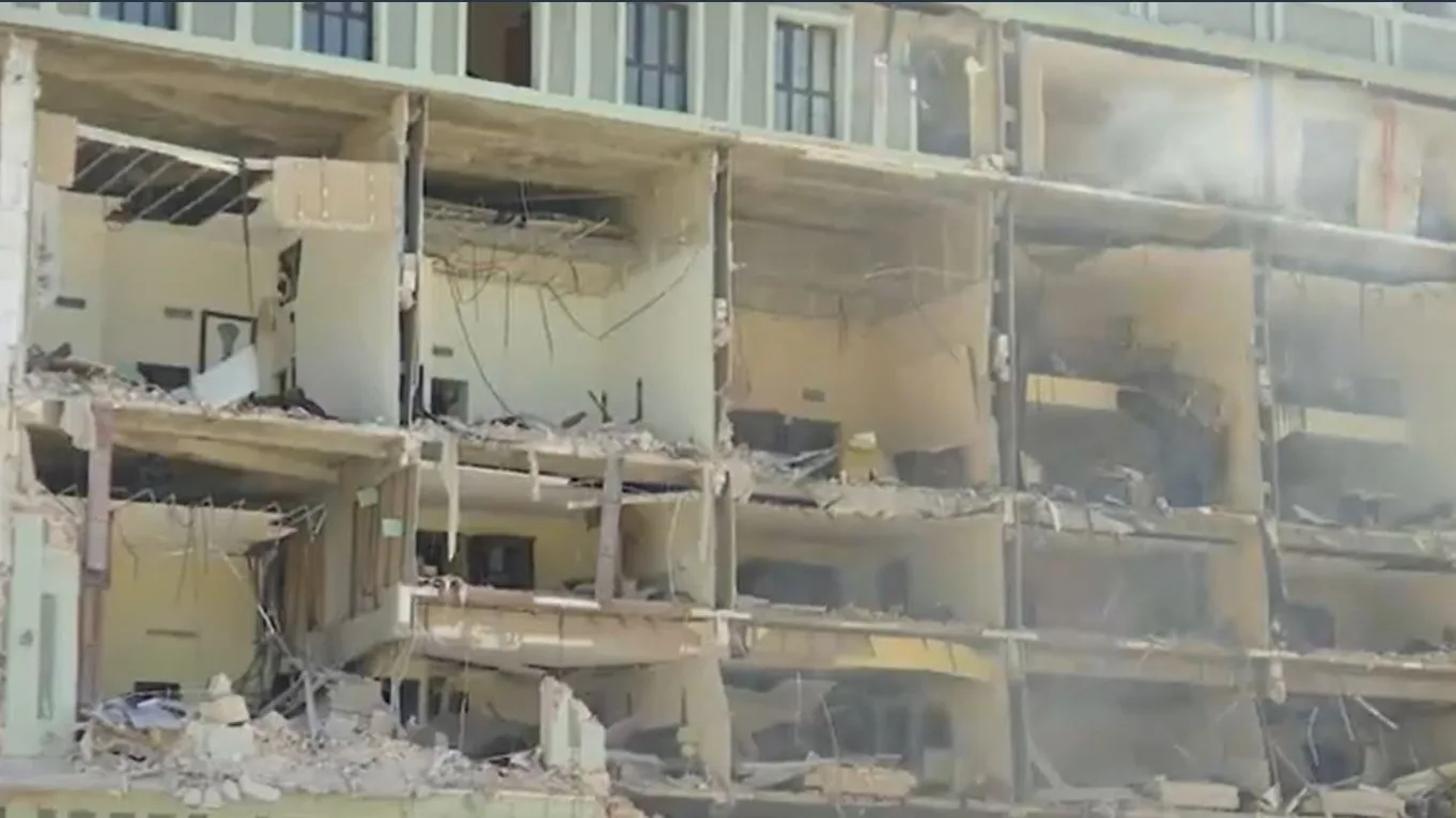 As&iacute; ha quedado el hotel Saratoga tras la explosi&oacute;n