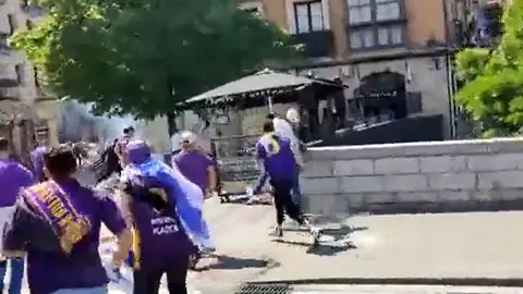 Dos detenidos en los altercados de manifestantes propalestinos en las calles de Bilbao Dos detenidos en los altercados de manifestantes propalestinos en las calles de Bilbao