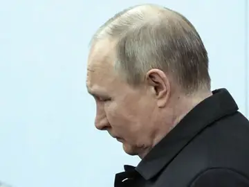 Vladímir Putin, presidente de Rusia, durante el desfile del Día de la Victoria