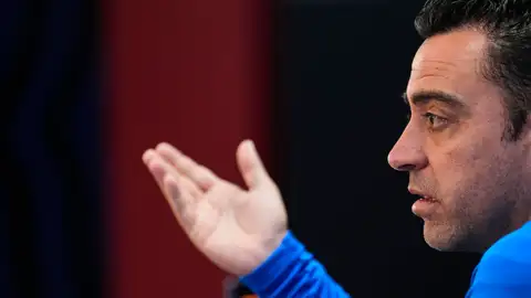 Xavi, en rueda de prensa Xavi, en rueda de prensa