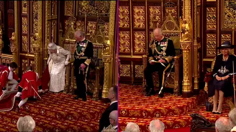 La diferencia de la apertura del Parlamento británico sin Isabel II La diferencia de la apertura del Parlamento británico