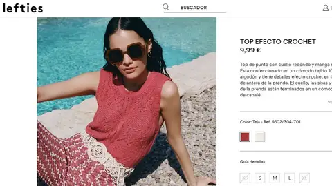 Top efecto crochet Top efecto crochet