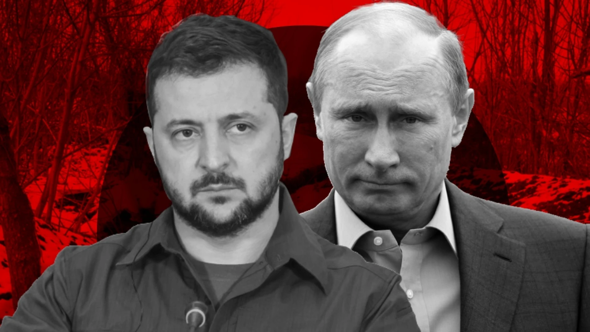 Imagen de Vladimir Putin y Volodomir Zelenski, protagonistas del conflicto bélico