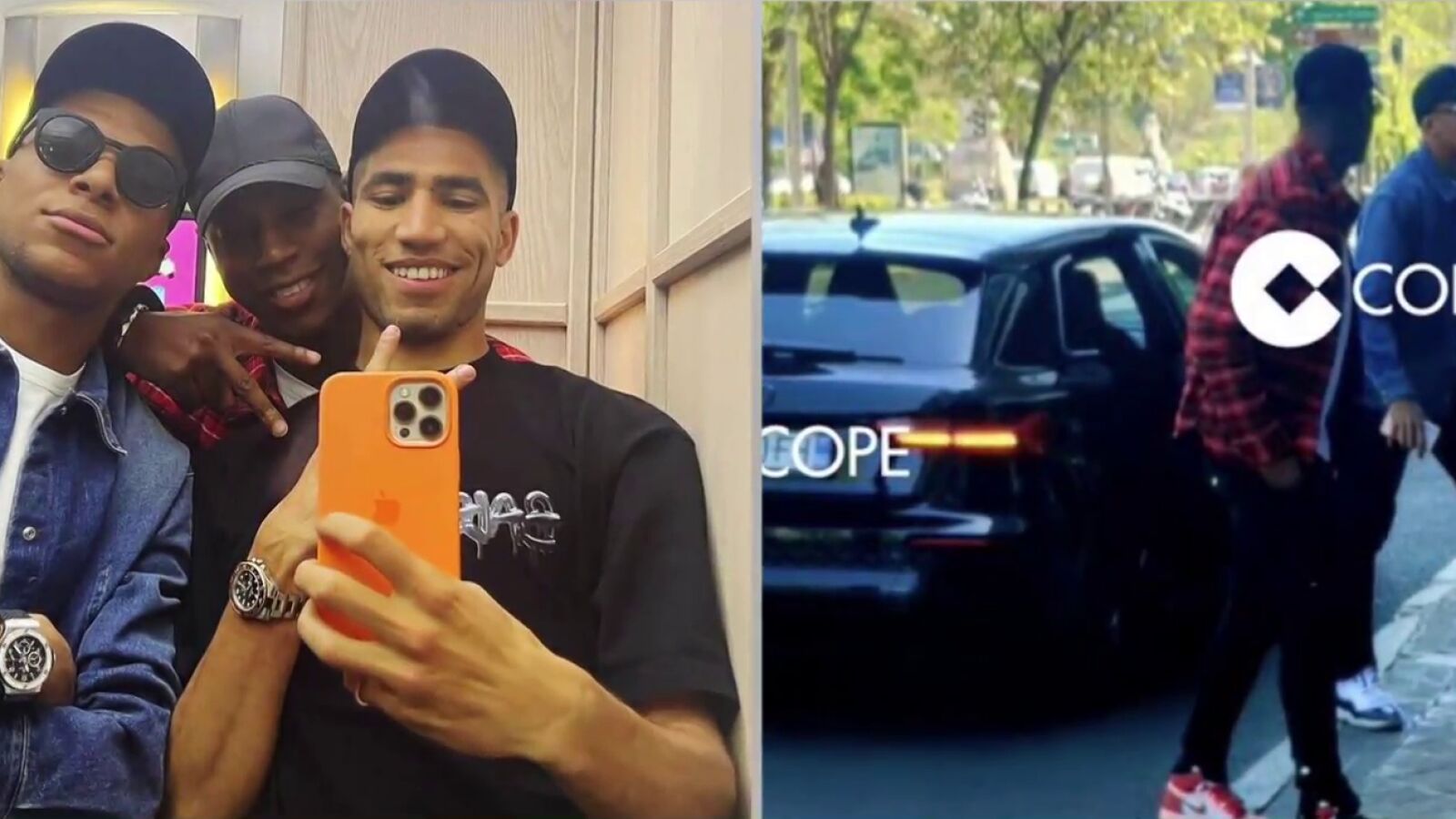 Mbappé, pillado en Madrid junto a Achraf