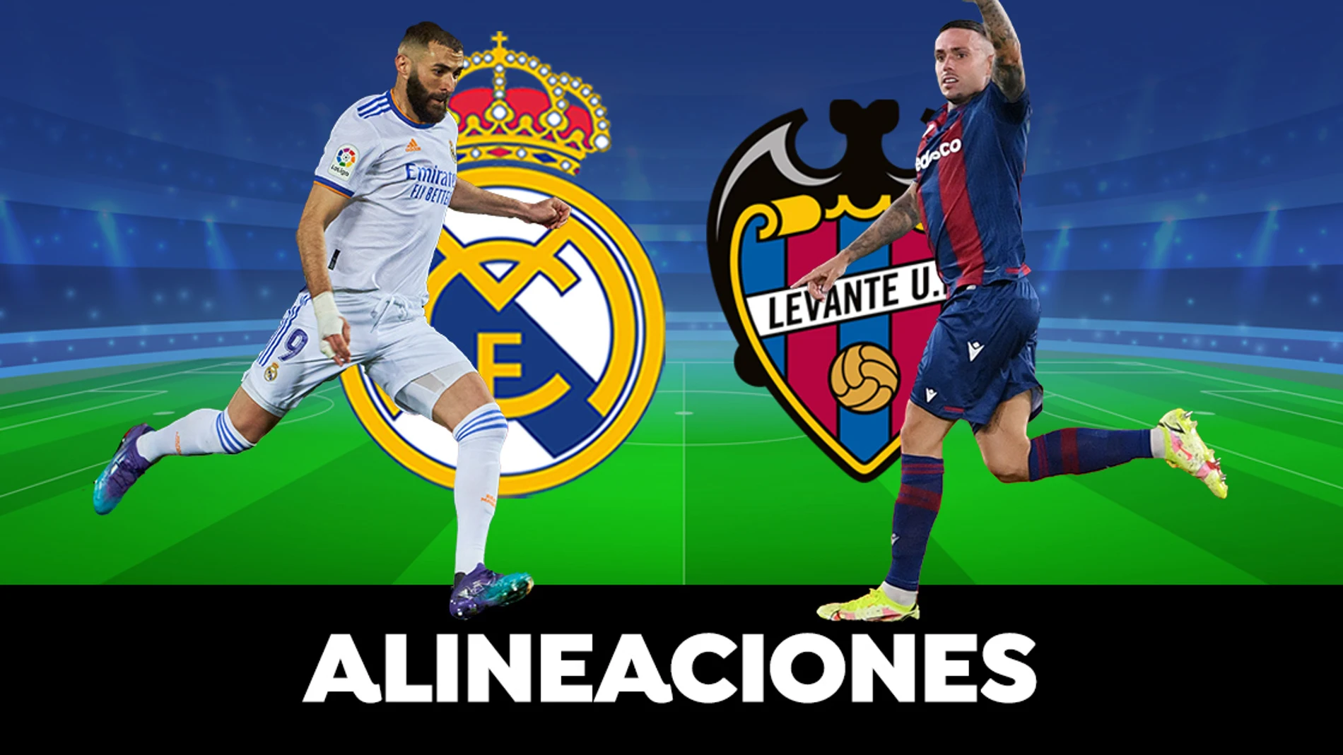 Alineaciones del Real Madrid - Levante