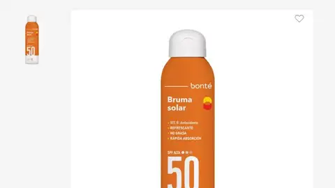 Bruma solar refrescante SPF50+ BONTÉ Bruma solar refrescante SPF50+ BONTÉ