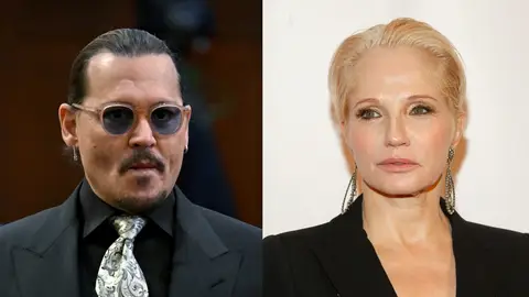 Johnny Depp y Ellen Barkin Johnny Depp y Ellen Barkin