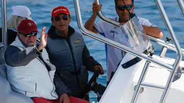 El rey emérito en su primer día en Sanxenxo El rey emérito en su primer día en Sanxenxo
