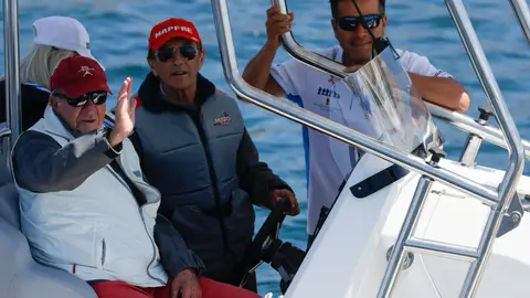 El rey emérito en su primer día en Sanxenxo El rey emérito en su primer día en Sanxenxo