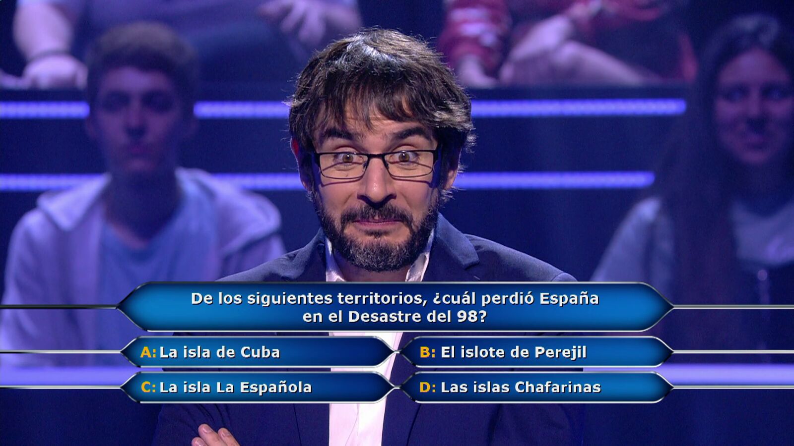 El Sevilla sorprende a Juanra Bonet en ‘¿Quién quiere ser millonario?’ con su sabiduría… ¡Conoce el nombre verdadero de Naranjito! 