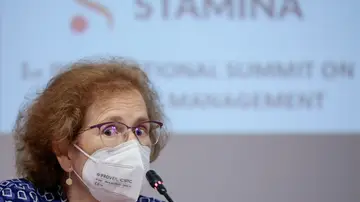 Margarita del Val en una rueda de prensa Margarita del Val en una rueda de prensa
