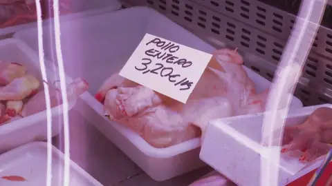 Foto del precio de un pollo tras la subida Foto del precio de un pollo tras la subida