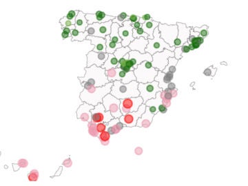 Tasa de paro en los principales municipios españoles