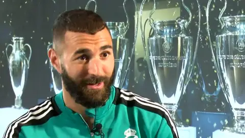 Karim Benzema, durante la entrevista Karim Benzema, durante la entrevista