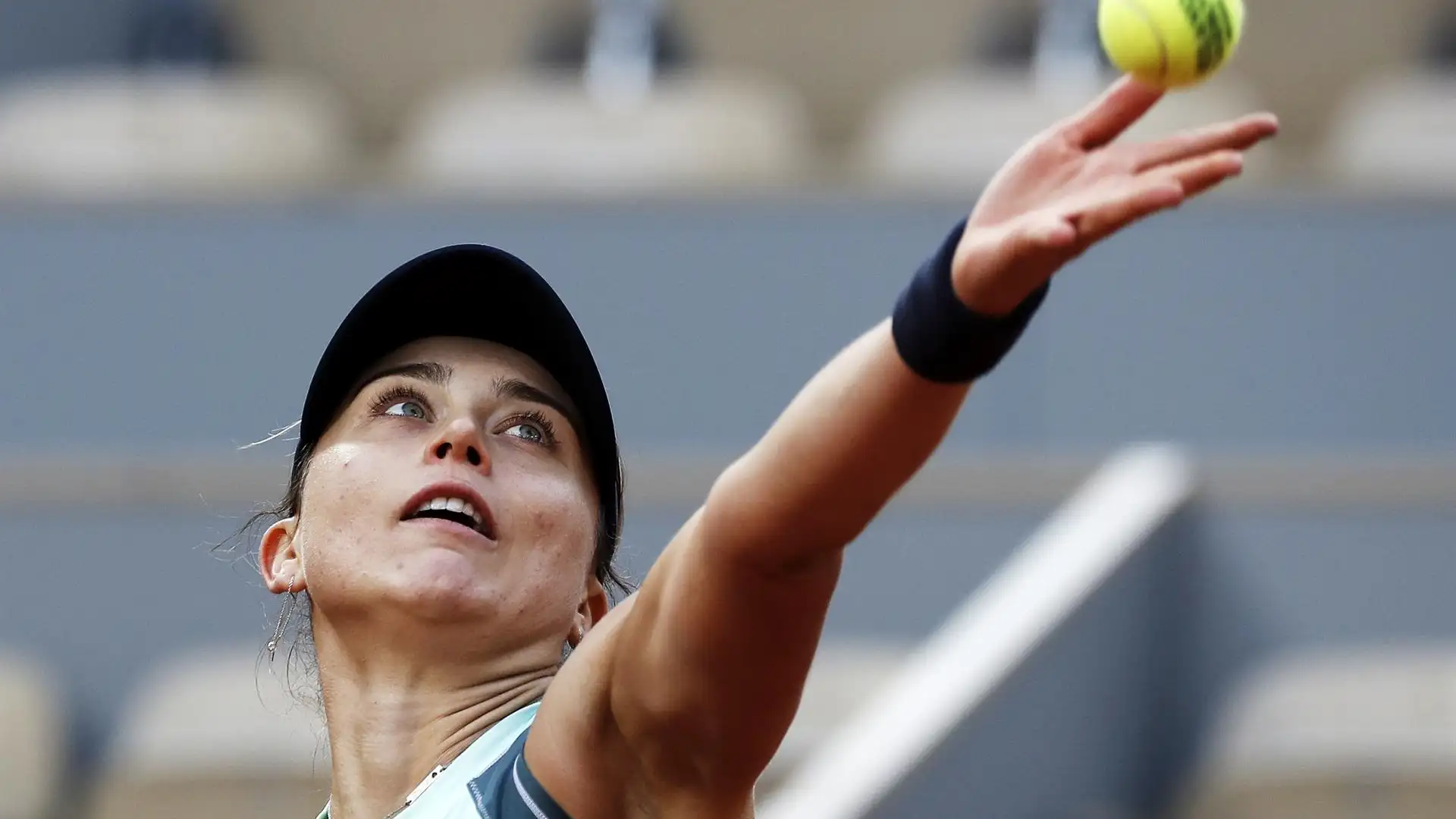 Badosa en su encuentro ante Ferro en Roland Garros